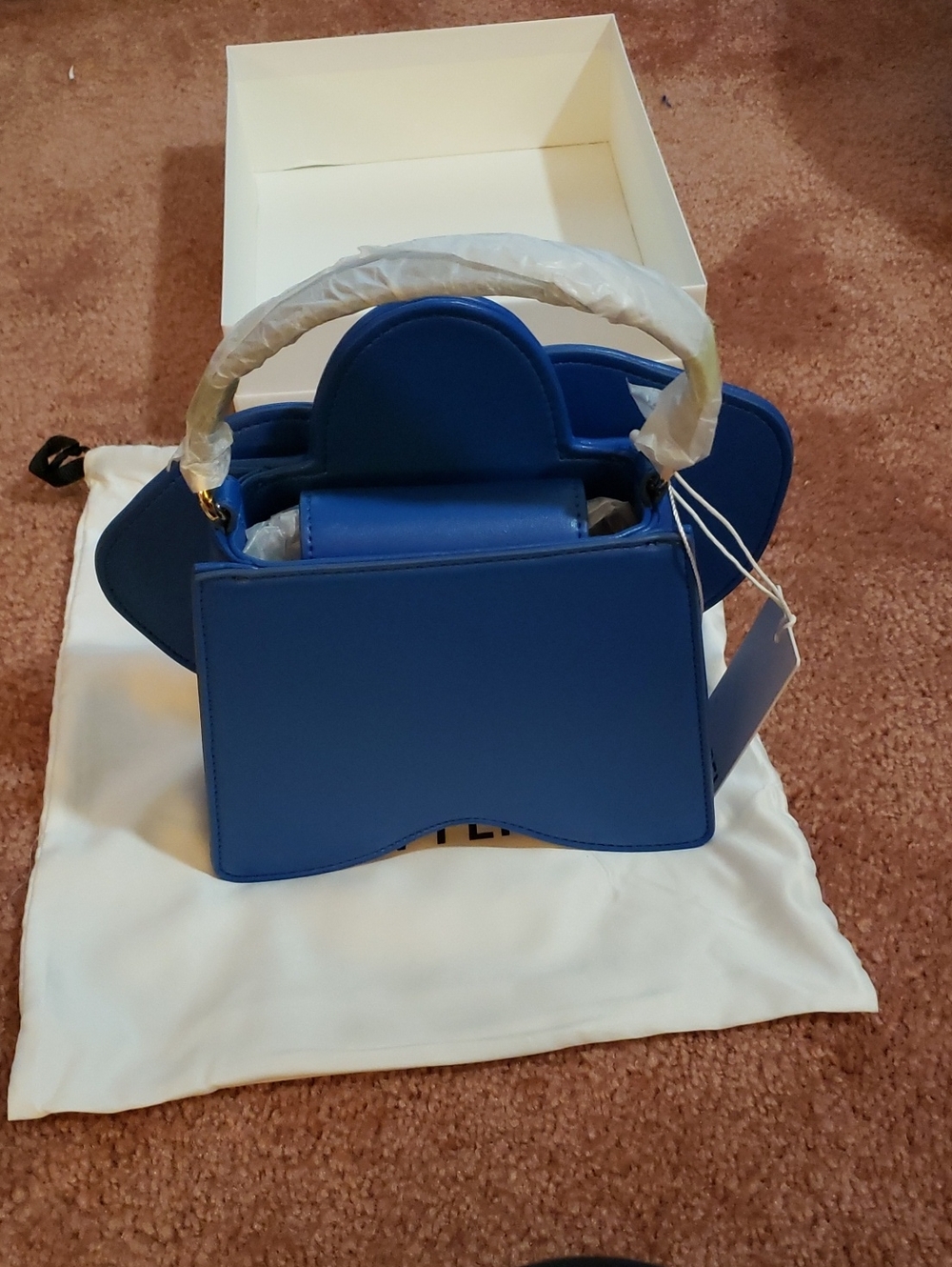 Blue Orchid Purse. JW PEI Flora Orchid Shaped Top Handle Bag - Picture 7 of 12